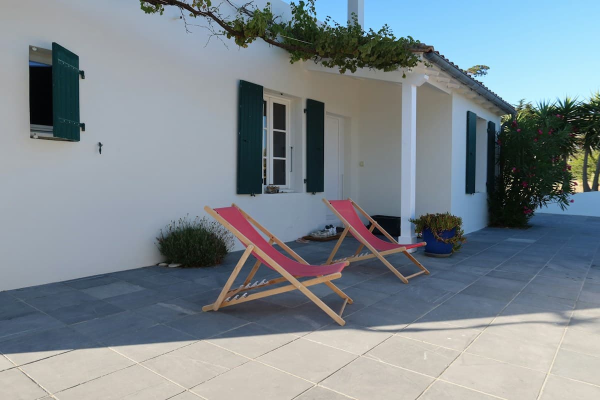 Patio chairs in the example trade